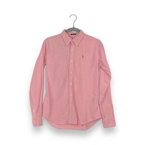 Ralph Lauren Blue Label Pink Slim Fit Long Sleeve Button Down Shirt